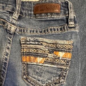 Kids Blue Jeans with Orange Accents
